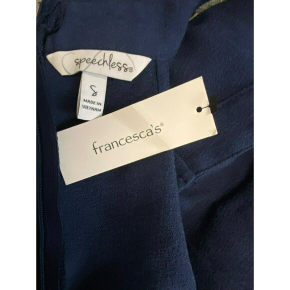 Speechless Navy Blue Dress New w/Tags $58 Small Short Fitted Classic Knee Length - Picture 8 of 11